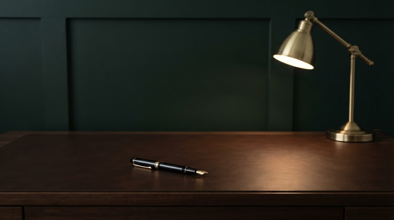 Revista científica aberta sobre mesa de trabalho